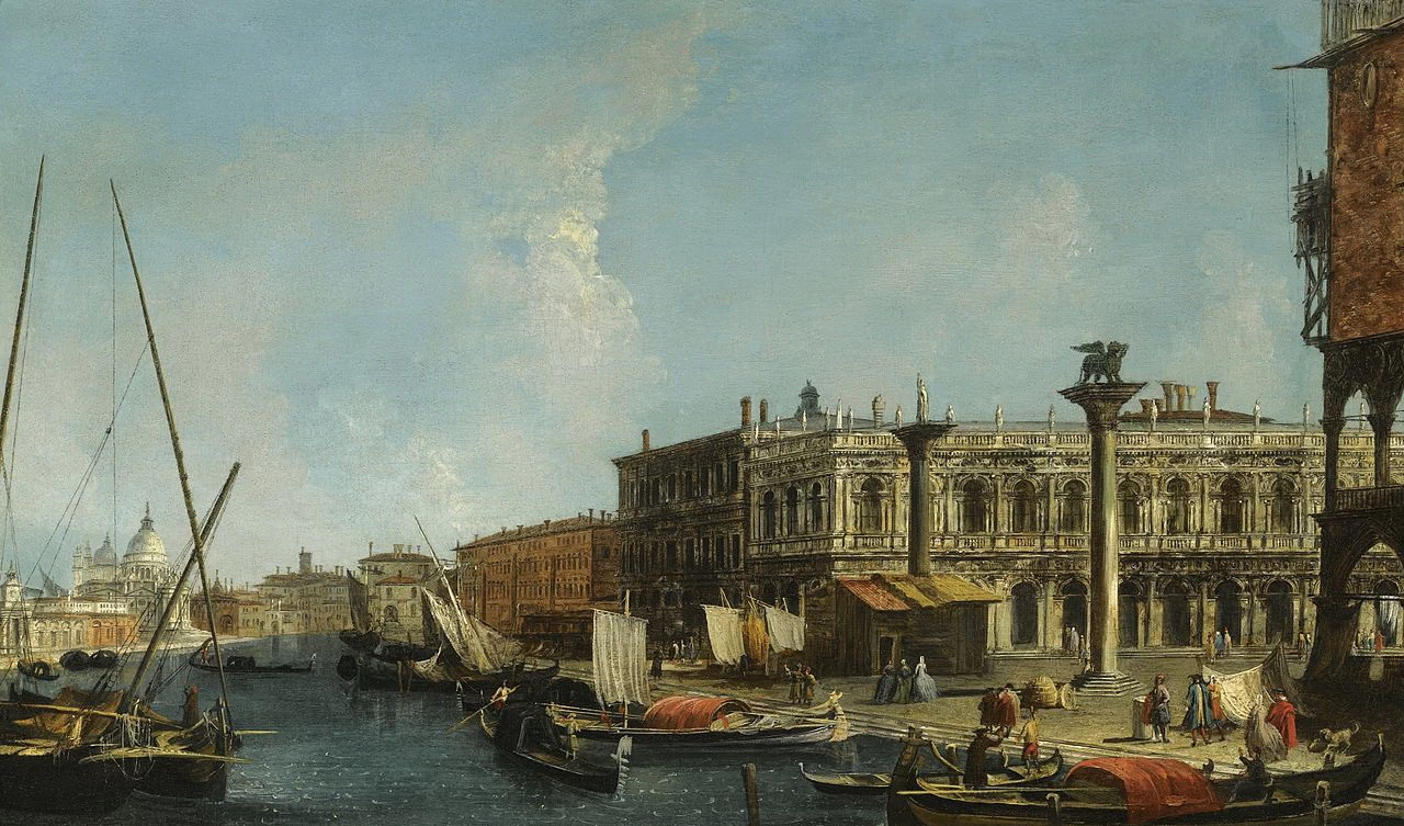 Veduta del Molo dal Bacino di San Marco con la Piazzetta e l'Imbocco del Canal Grande